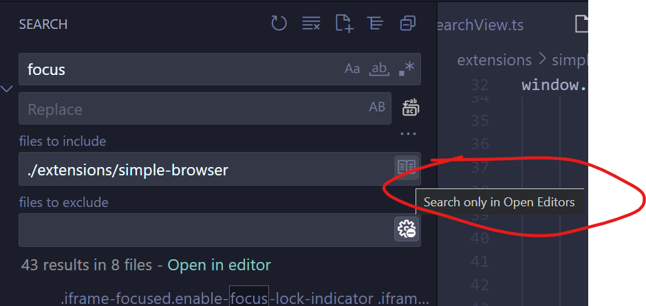 Search in files not work in folder · Issue #171992 · microsoft/vscode ...