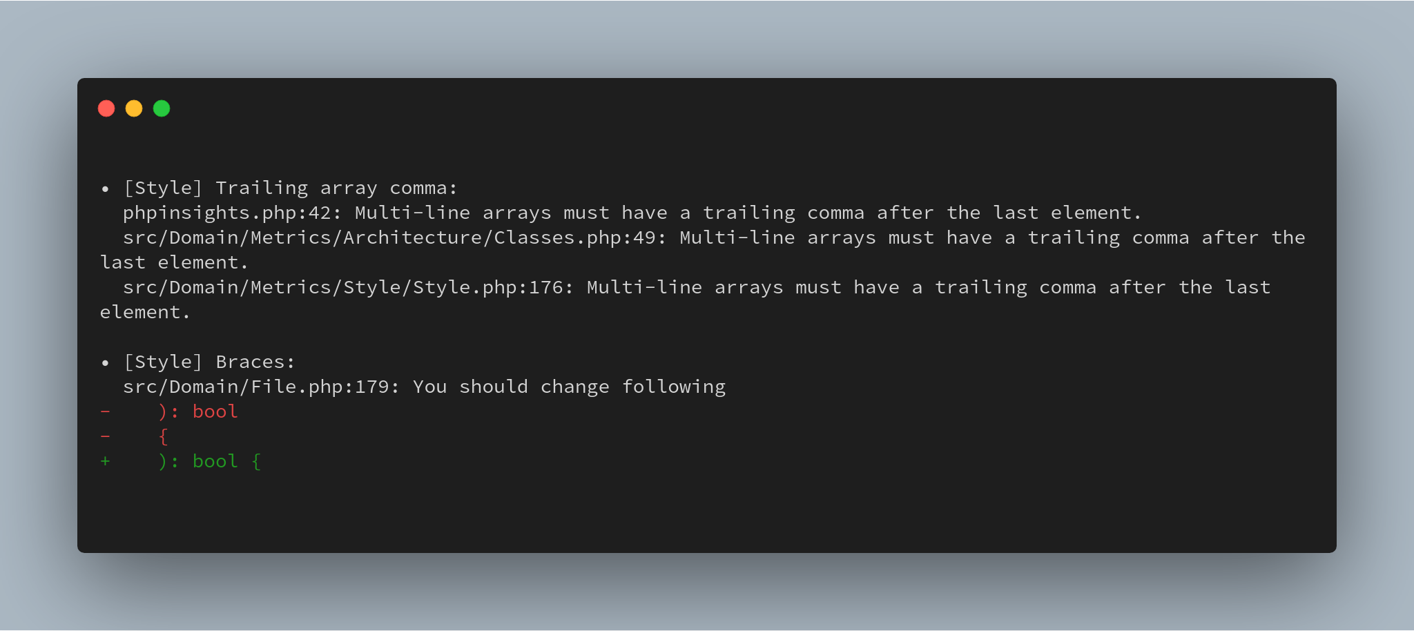 Feat] Add PHPCsFixer wrapper by Jibbarth · Pull Request #219 ·  nunomaduro/phpinsights · GitHub