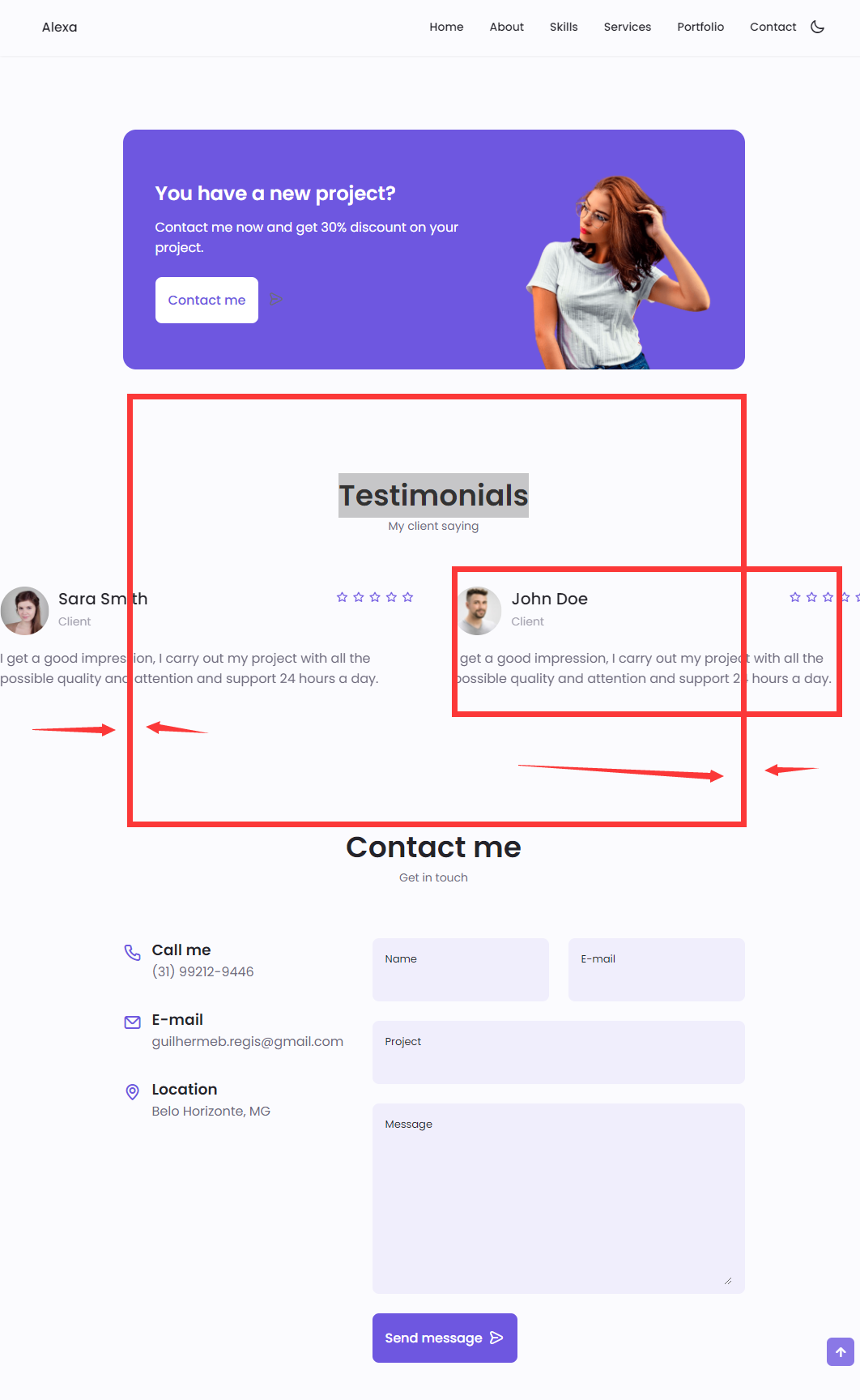 Testimonials · Issue #1 · gregisb/Responsive-Portfolio-Website-Alexa-by ...