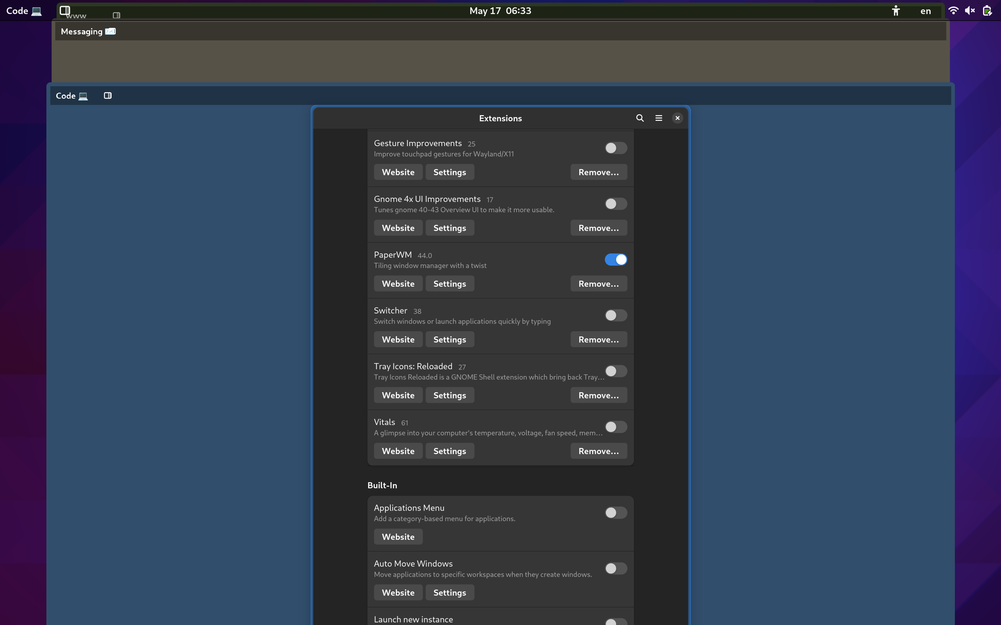 GNOME 44 `Super + Shift + Above_Tab` works in the forward direction
