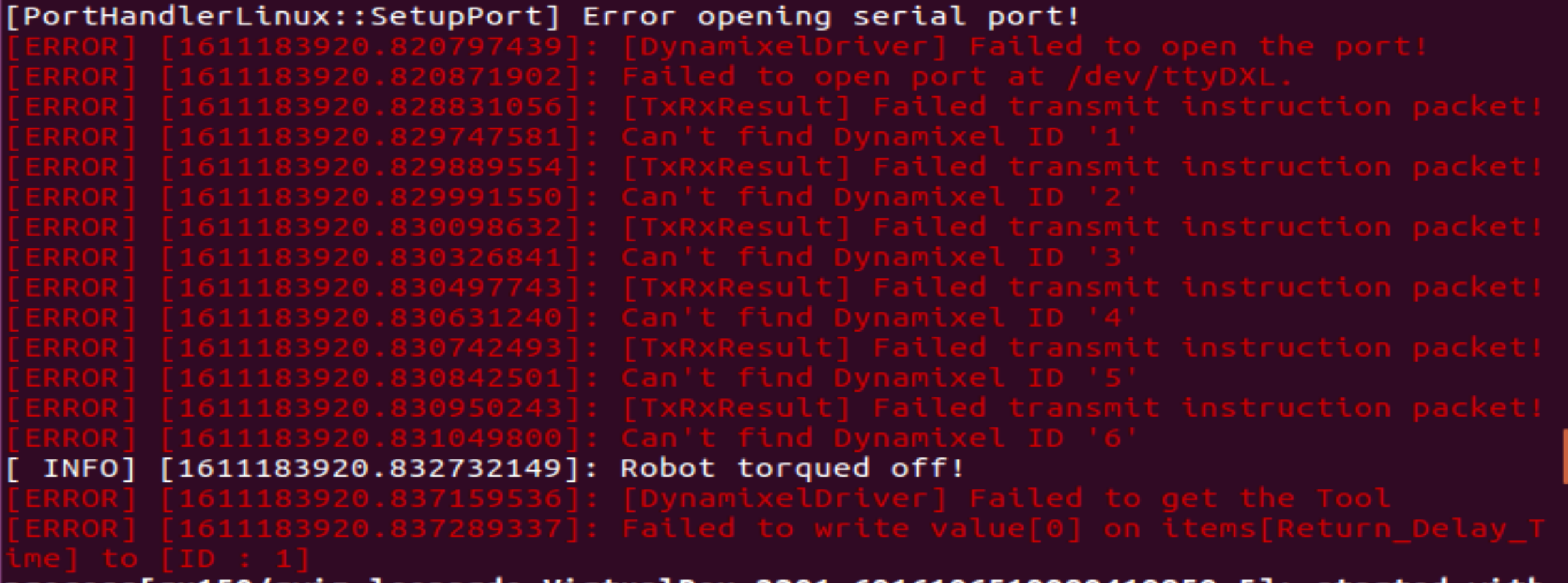 Error when connecting the Robot using Virtual Machine · Issue #40 ...