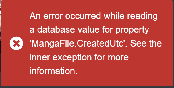 Error when trying to open Comic or Manga · Issue #1811 · Kareadita ...