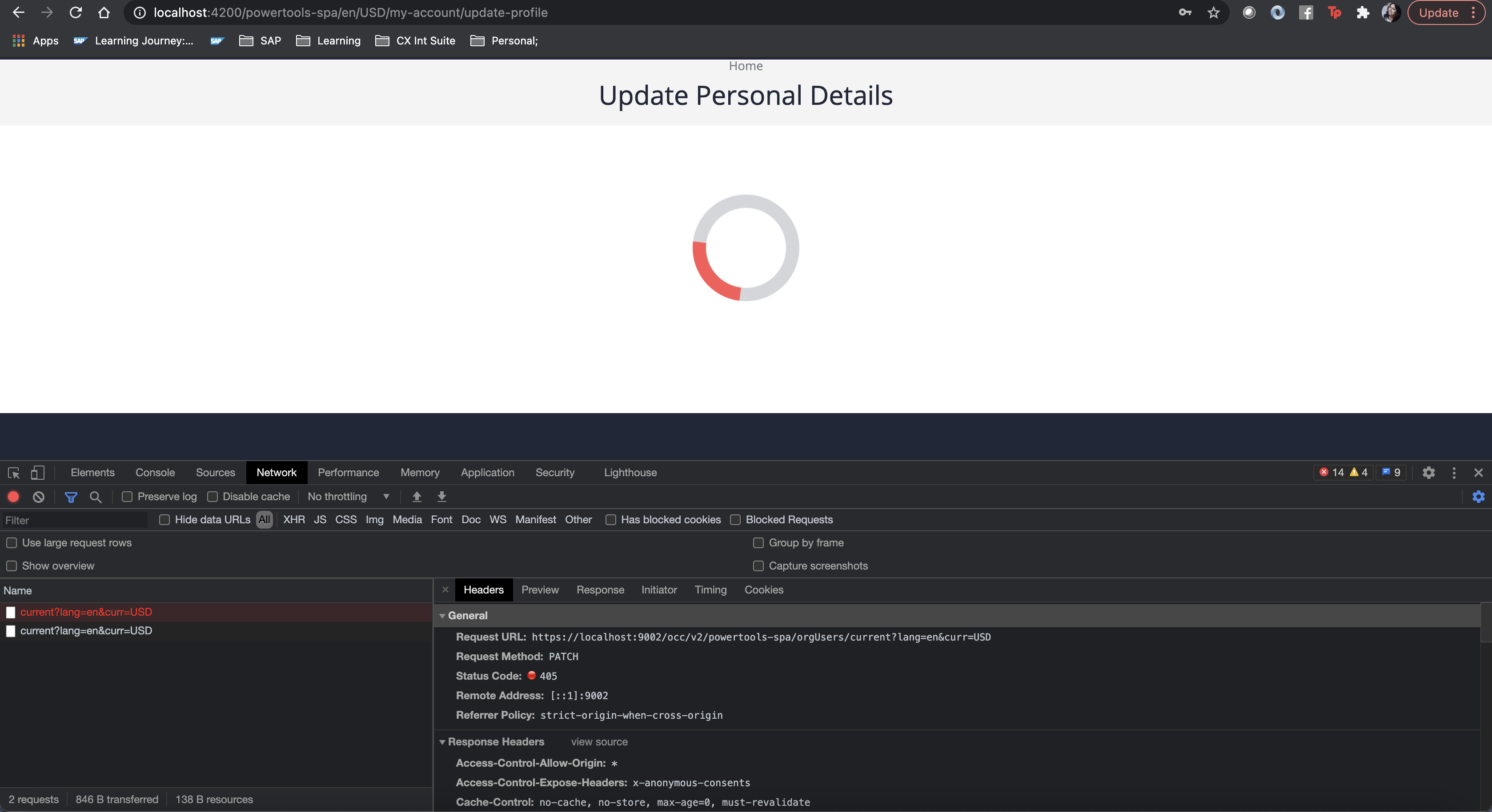 B2B User Profile Update call fails · Issue #11955 · SAP/spartacus · GitHub