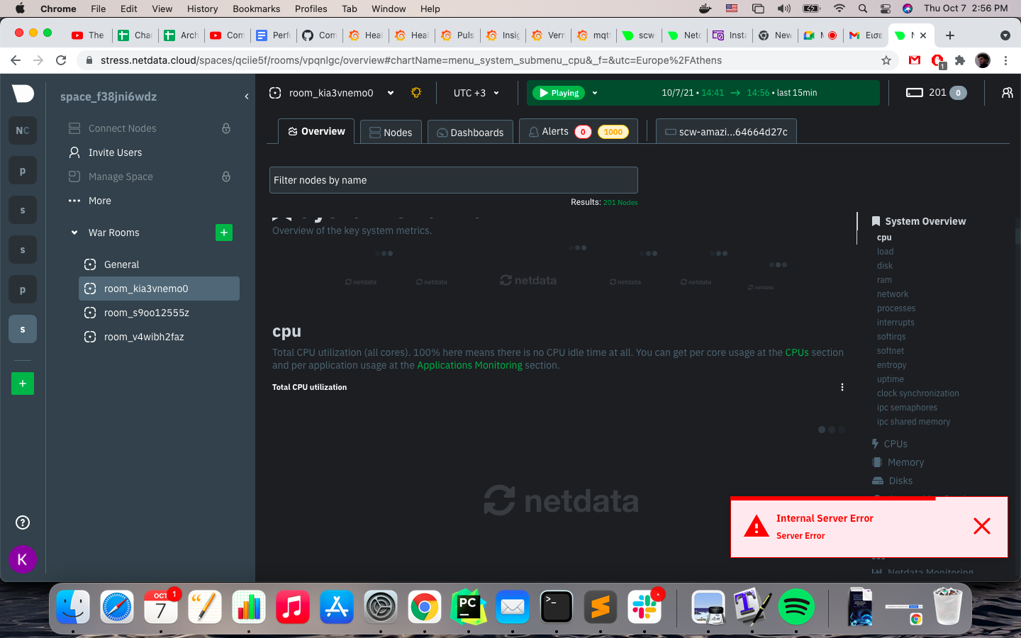 [BUG] Internal error handling · Issue #144 · netdata/netdata-cloud · GitHub