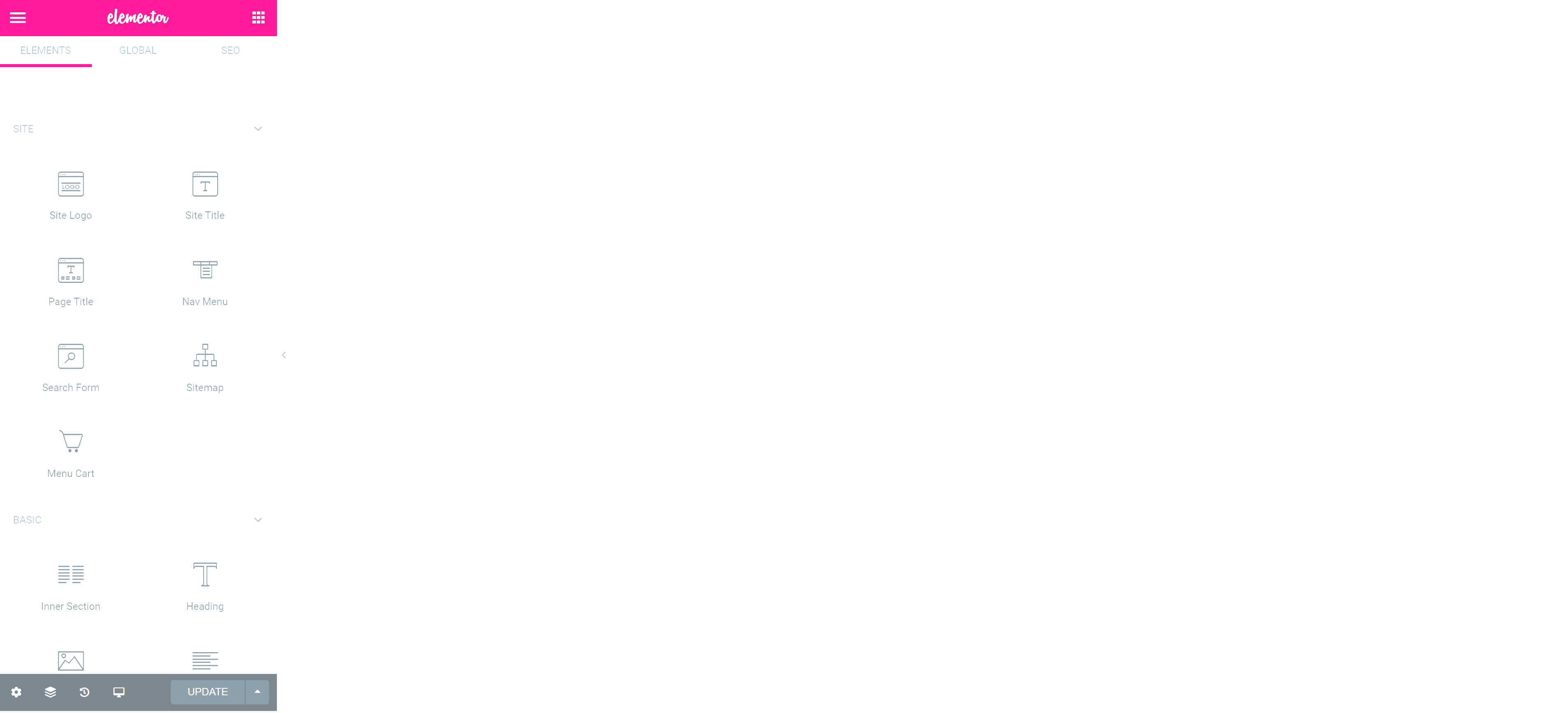 blank page when editing header
