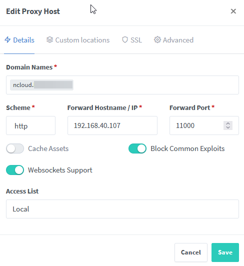 after initialize all container no connection to nextcloud is possible ...
