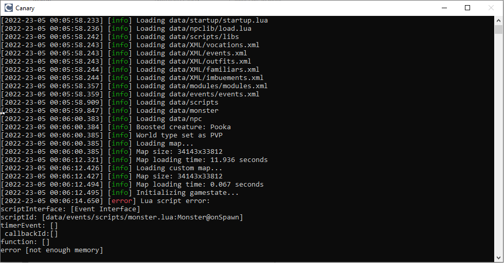 Failed to execute · Issue #603 · opentibiabr/otservbr-global · GitHub