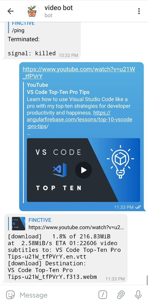 GitHub - FINCTIVE/video-download-bot: download online videos with ...
