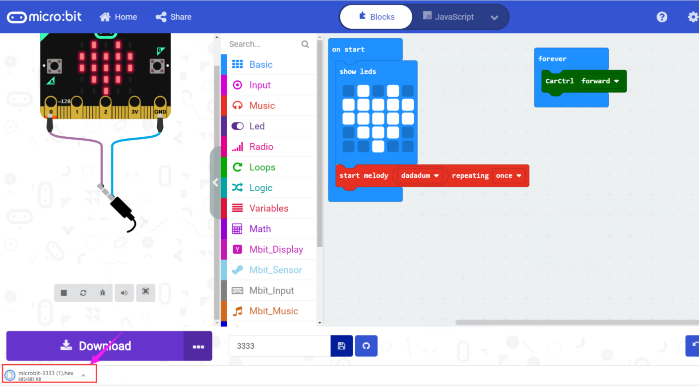 Led Block Program Using