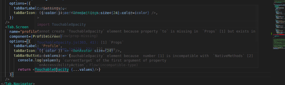 tabBarButton argument giving incompatible types warning in returned ...