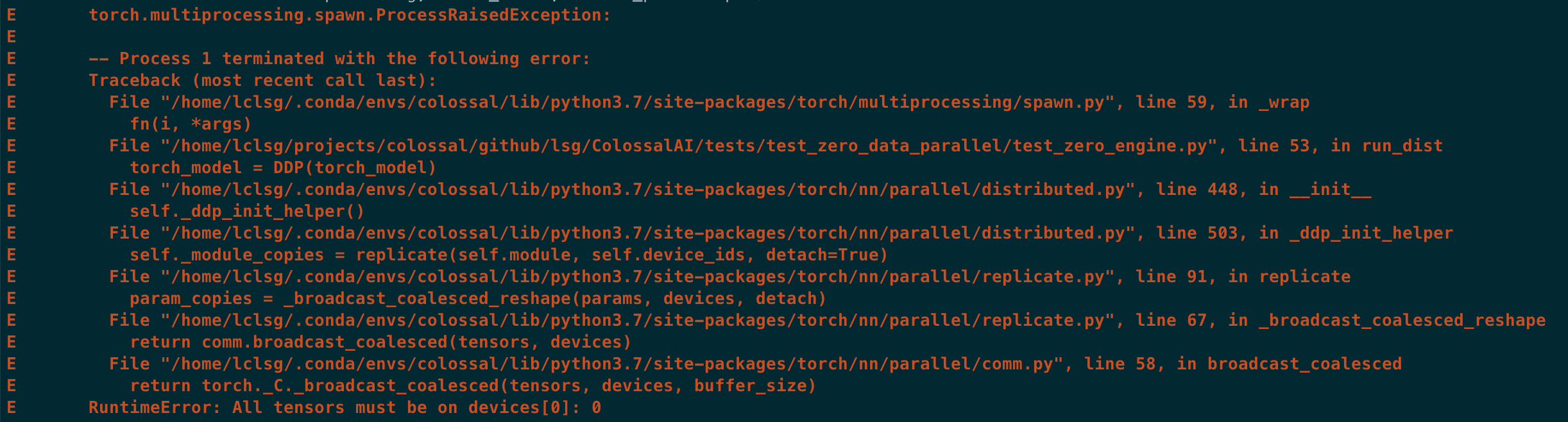 [BUG]: DDP Failed with Torch 1.8 · Issue #737 · hpcaitech/ColossalAI ...