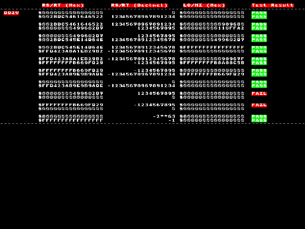 DDIV opcode gives error message and soft locks · Issue #1925 ...