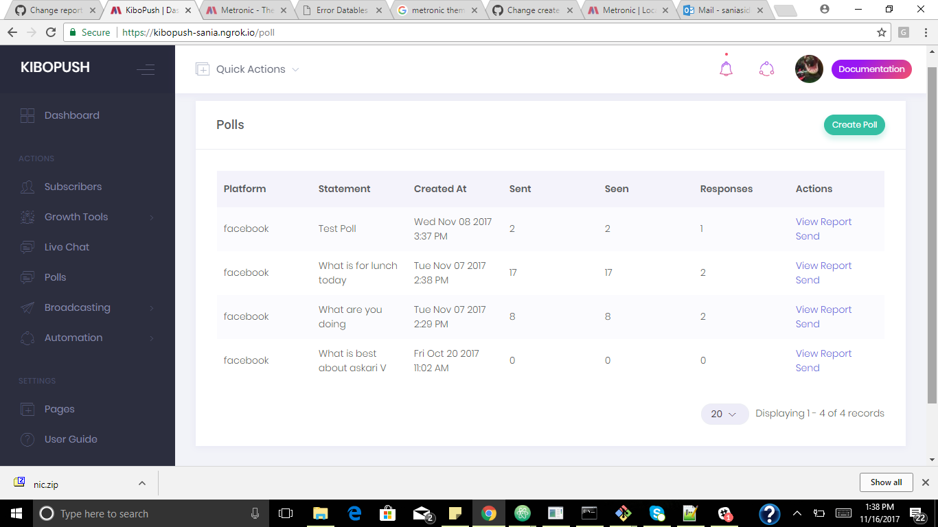 Change Polls UI · Issue #1091 · Cloudkibo/KiboPush · GitHub