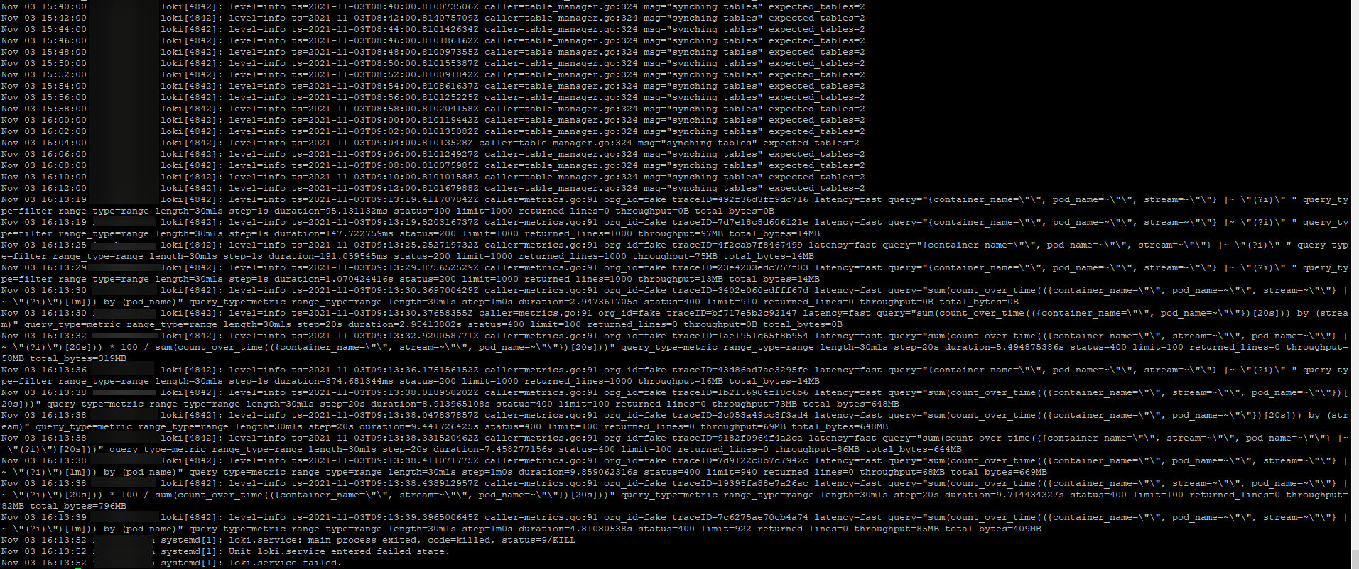 Loki suddenly crashed without reporting an error · Issue #4621 ...