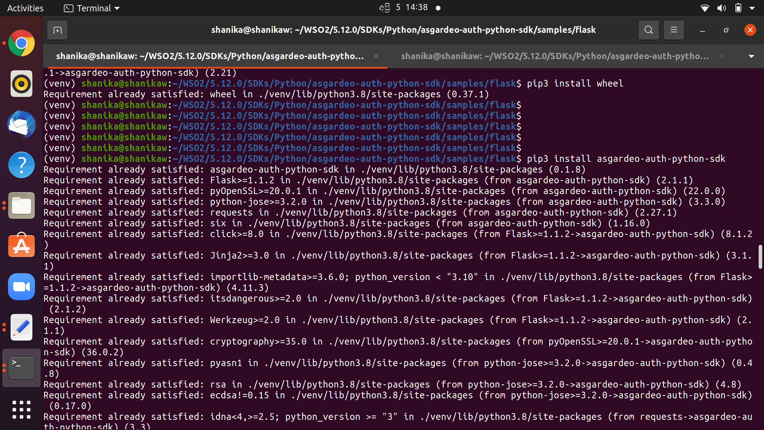 Getting ERROR: Failed building wheel for auth-python-sdk when ...