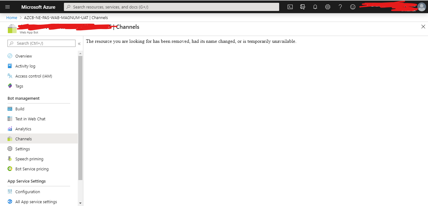 Unable to configure bot in a new channel · Issue #193 · microsoft ...