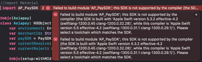 Xcode 13 Swift error · Issue #3 · oneCHARGE-EV/react-native-asiapay ...