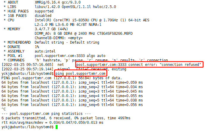 无法运行程序，连接被拒绝，log无颜色 · Issue #2992 · xmrig/xmrig · GitHub