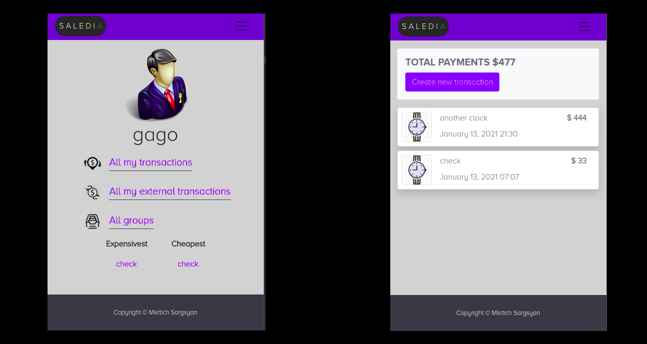 GitHub - MkrtichSargsyan/Transactions: The project is an app made ...