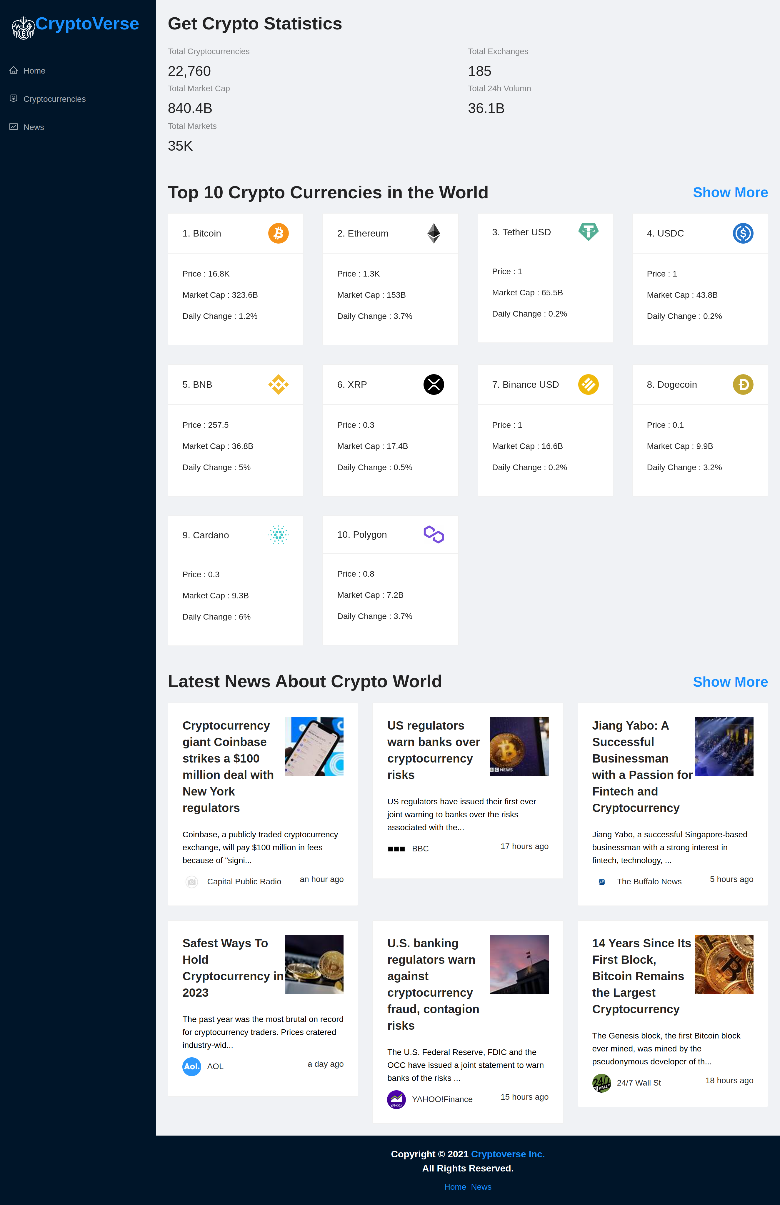 GitHub - sagor9116/cryptoverse: CRYPTOVERSE is all about the news of ...