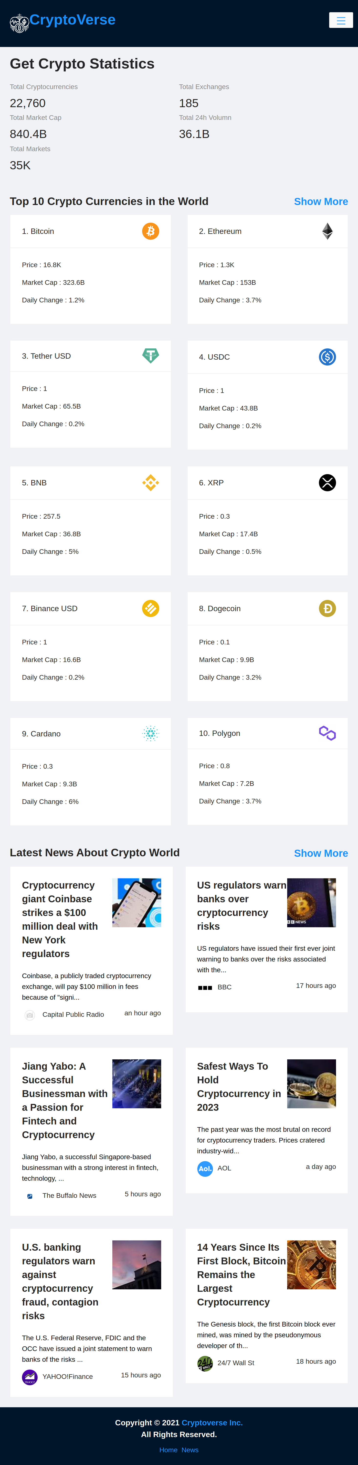 GitHub - sagor9116/cryptoverse: CRYPTOVERSE is all about the news of ...
