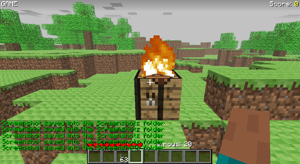 Screenshot of minecraft classic