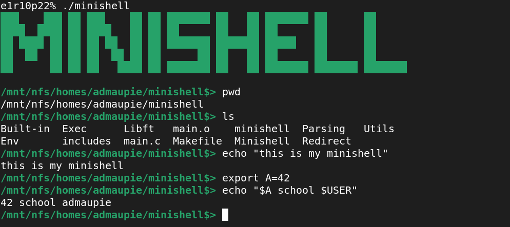 GitHub - mauiep/minishell: My own homemade shell 💻