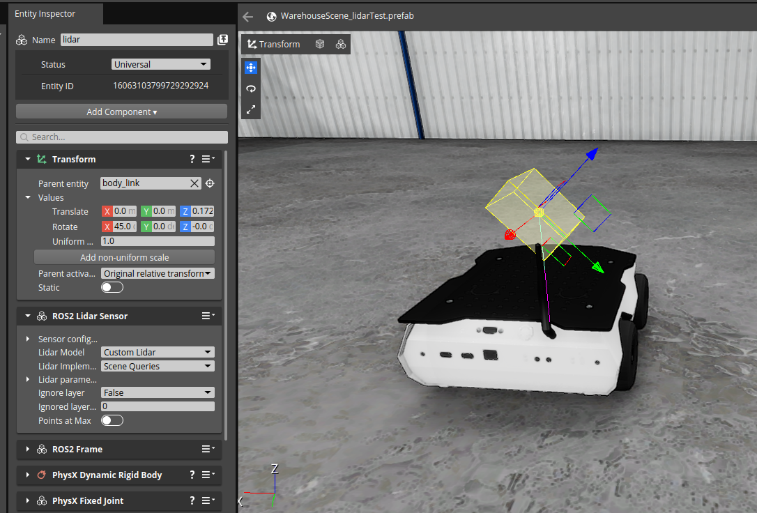 ROS2 Lidar Sensor - incorrect rotations · Issue #268 · o3de/o3de-extras ...