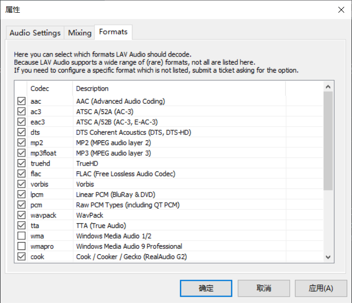 Expanding supported music file types with LAV Filters · Issue 10134