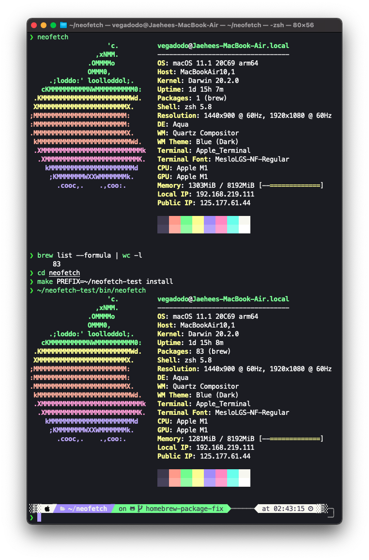 Fix Homebrew's Cellar path for brew package counts by vegadodo · Pull
