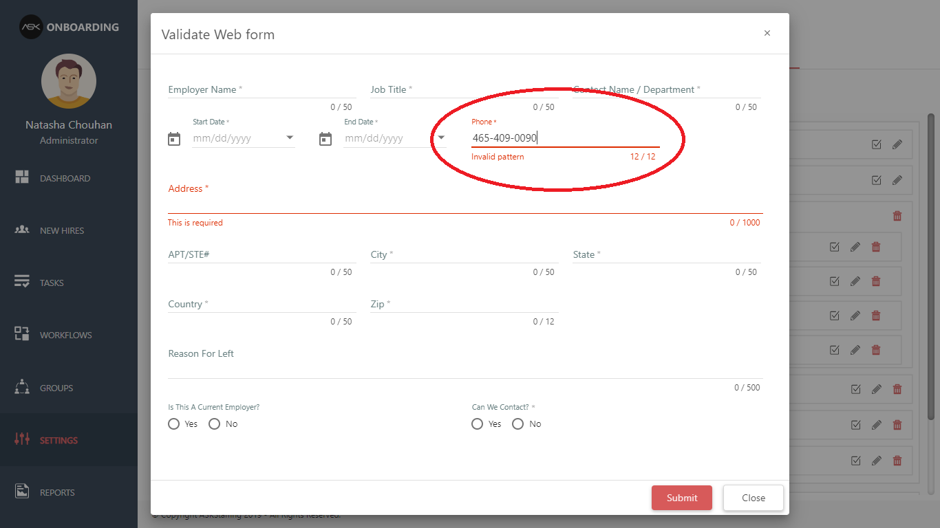 Candidate Validation