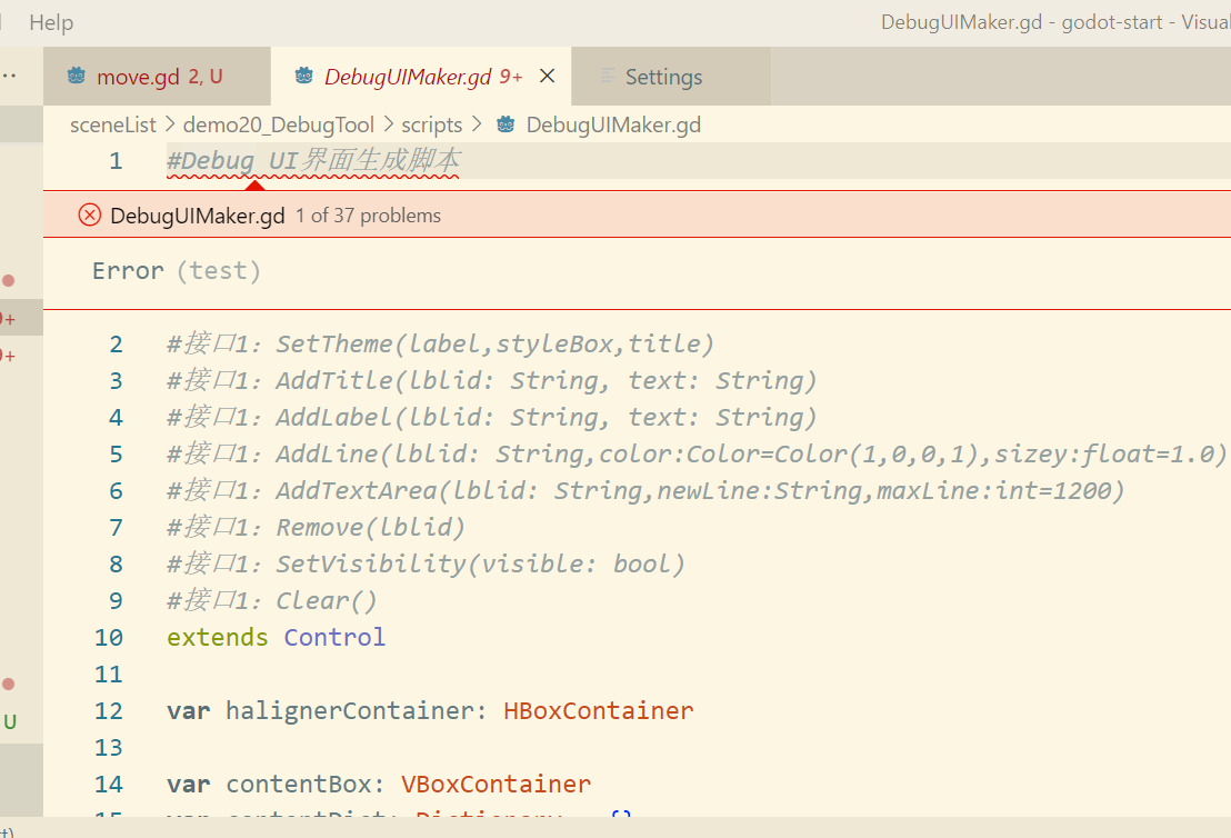Strange syntax error ： Error(test) · Issue #390 · godotengine/godot ...