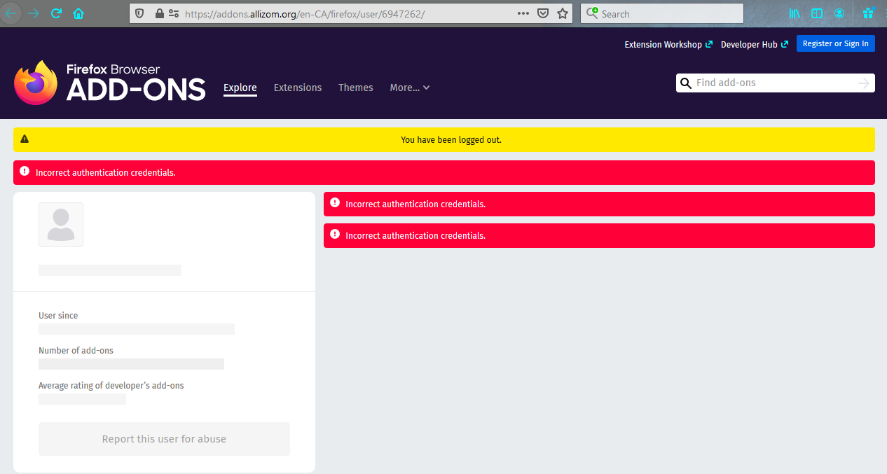 solved: fatal: could not read password for 'https: ... 'Incorrect authentication credentials' error displayed on any profile ...