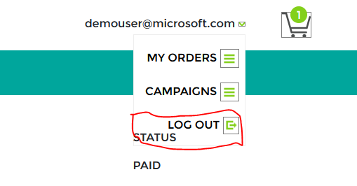 Order Details - User Menu Issue