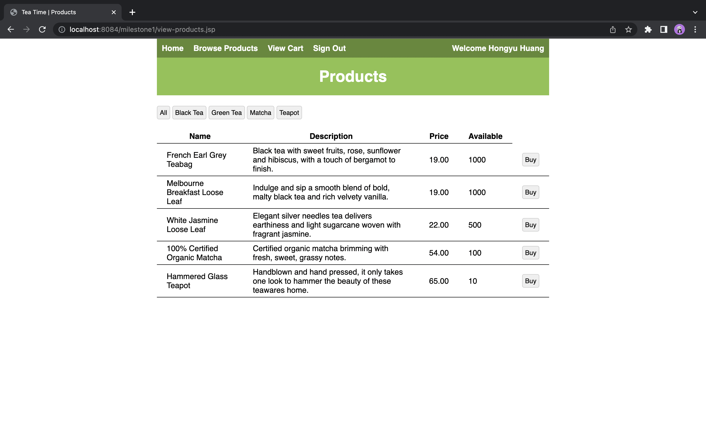GitHub - hongyuhuang/Tea-Time-Server-Side: Web application that is ...