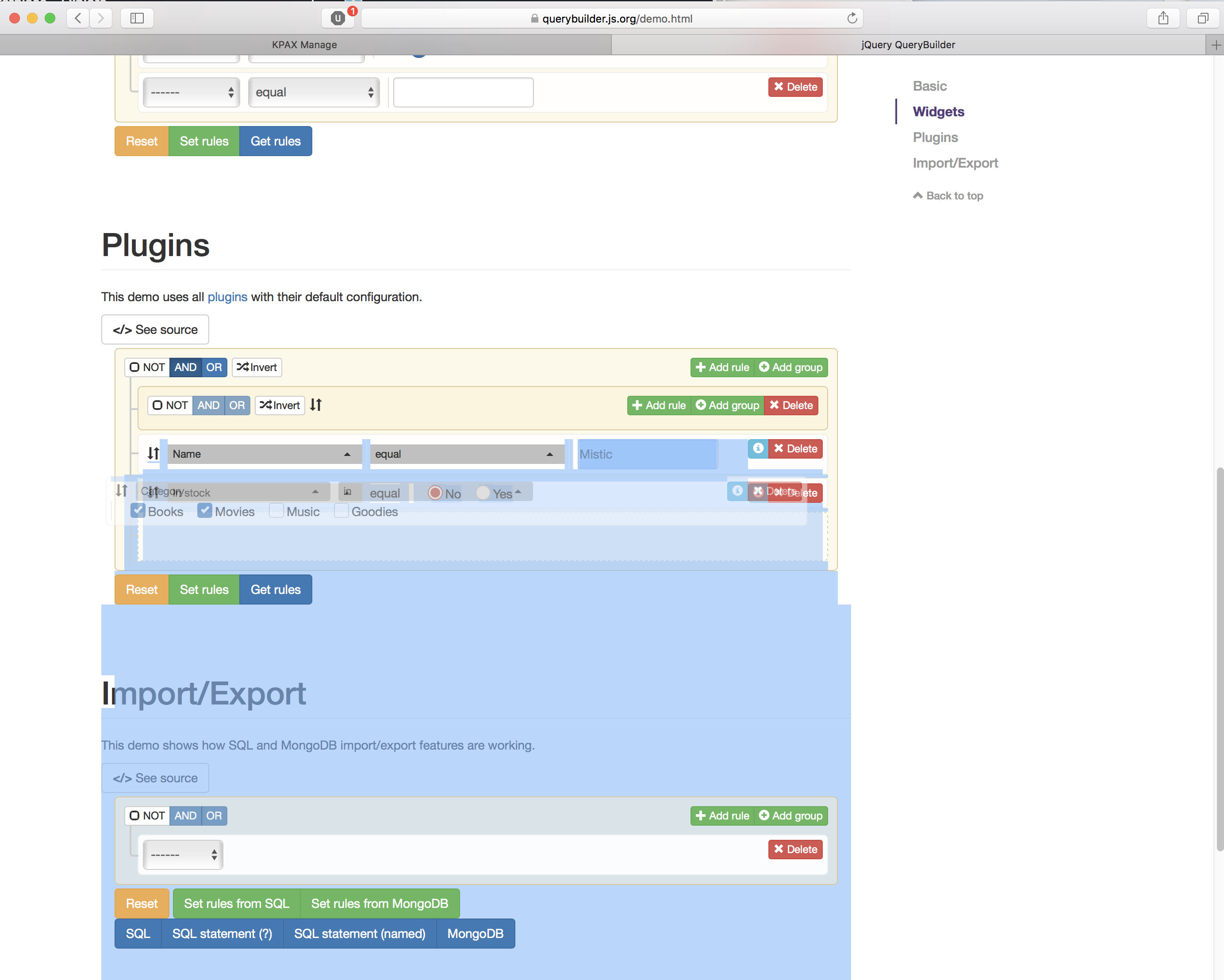 bug-querybuilder-safari
