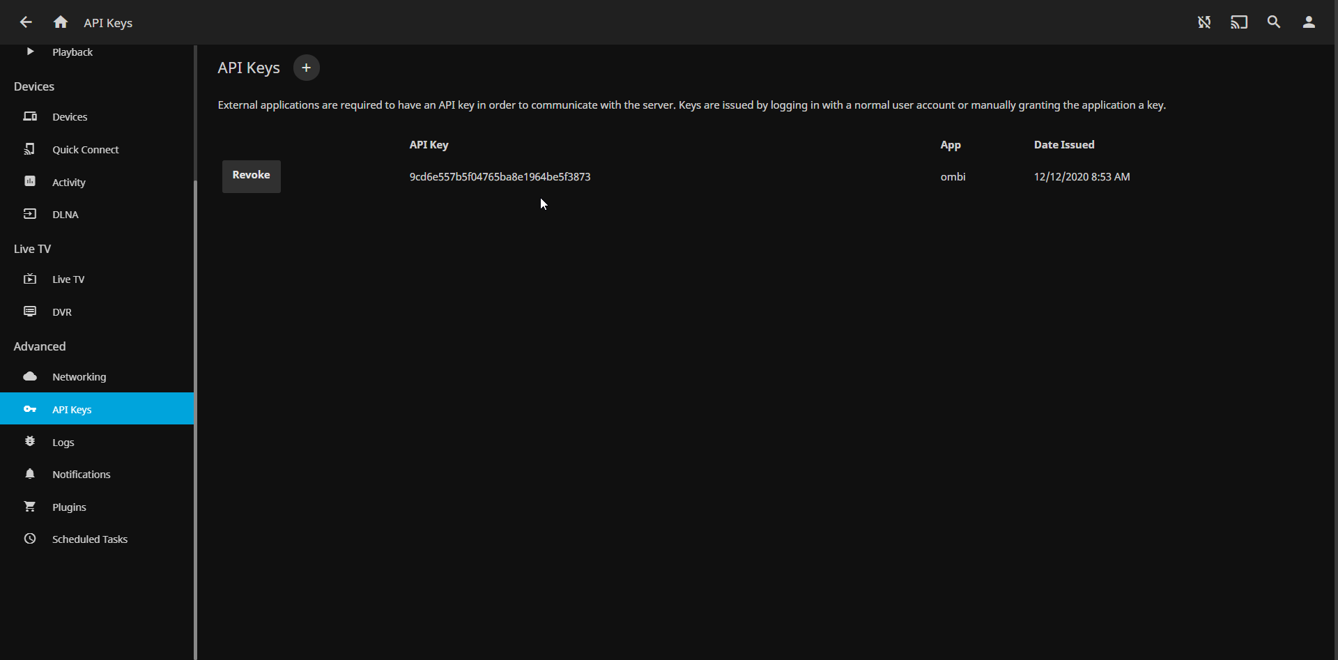 Jellyfin api key not working with current version of ombi · Issue 3929