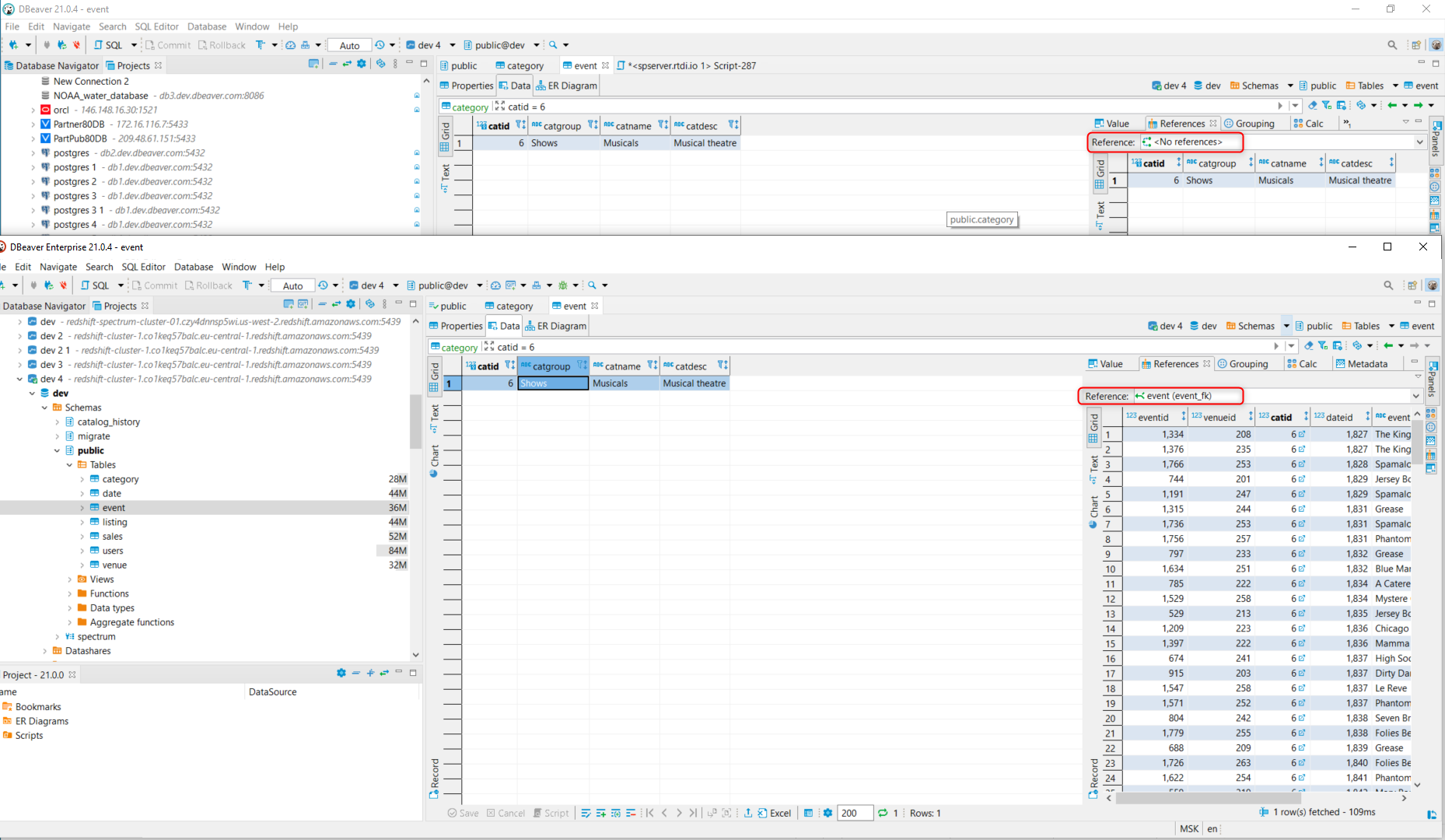 "Can't navigate" error show up when reference panel is open after query ...