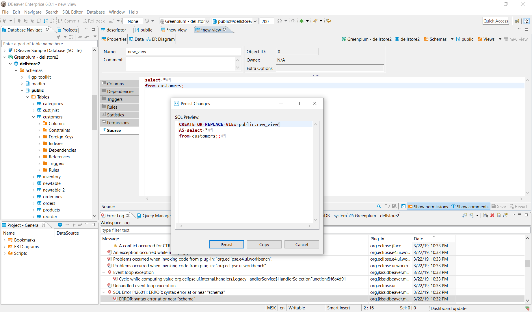 is duplicate when creating view · Issue #5558 · dbeaver/dbeaver · GitHub
