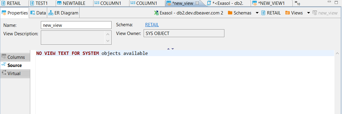 New view couldn't be created · Issue #7662 · dbeaver/dbeaver · GitHub