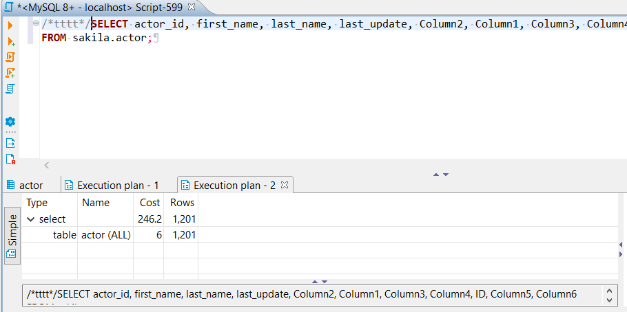 Mysql Sessions Manager Execution Plan fails even for SELECT statements ...