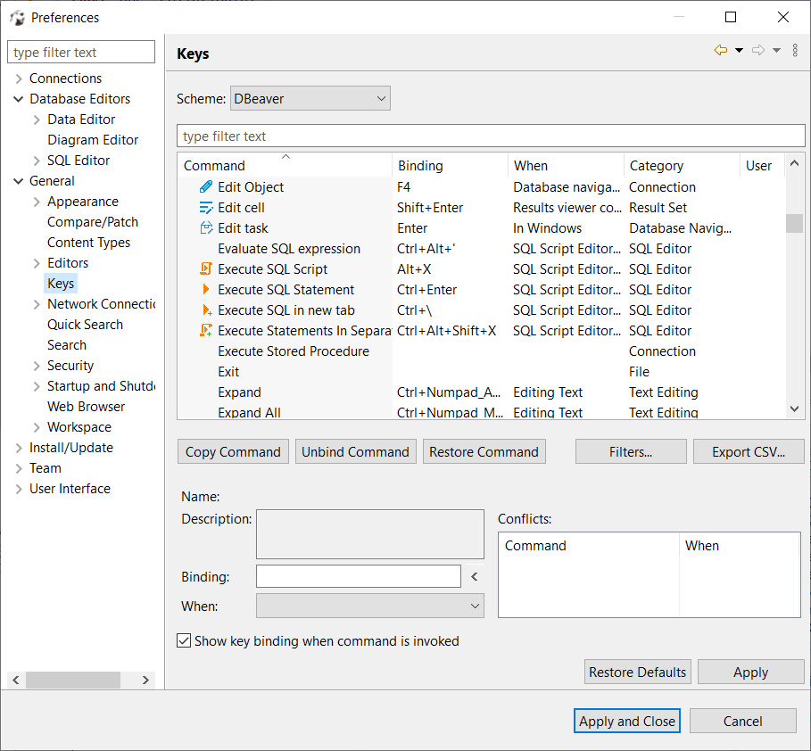 Custom shortcut · Issue #10097 · dbeaver/dbeaver · GitHub