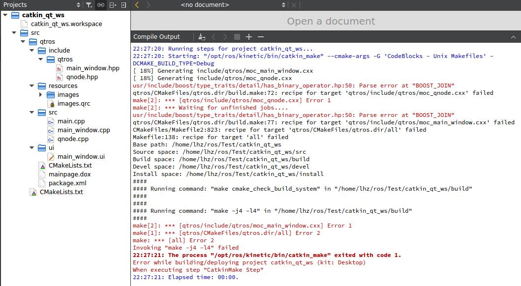 How to import a package to the QtCreator(have install ros_qtc_plugin