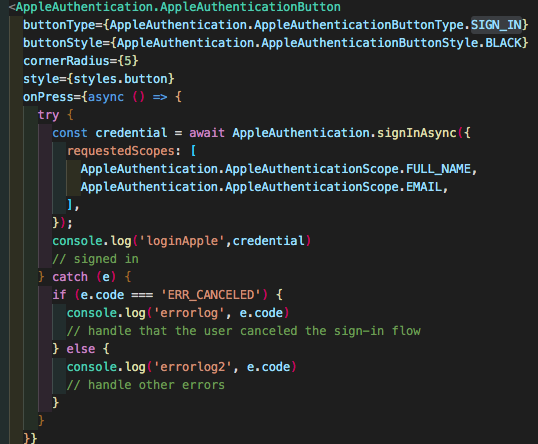 [AppleAuthentication] How to get data user apple ? · Issue #6397 · expo ...