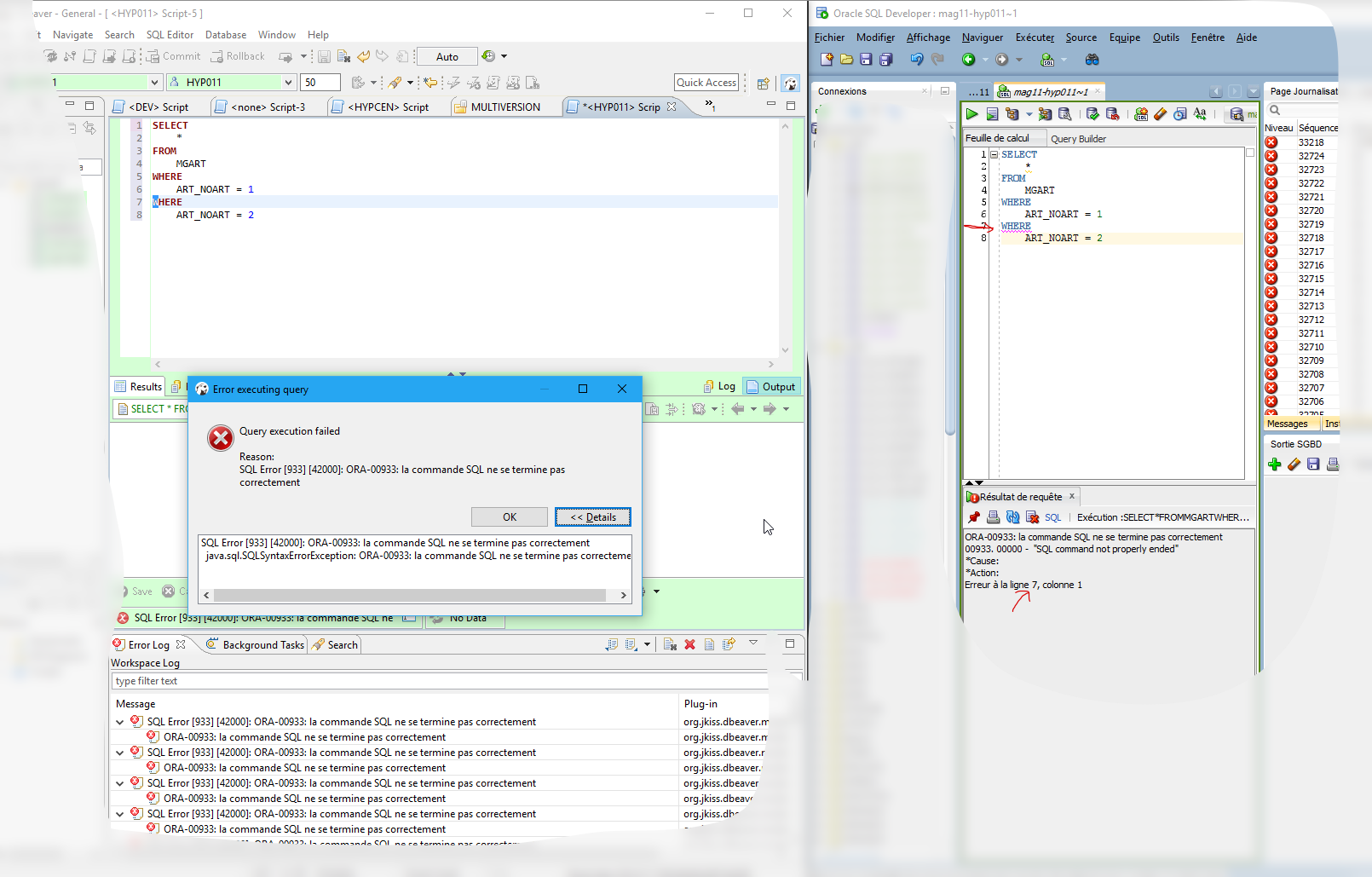 Request : Sql Editor, Oracle, show syntax errors. · Issue #2161 ...