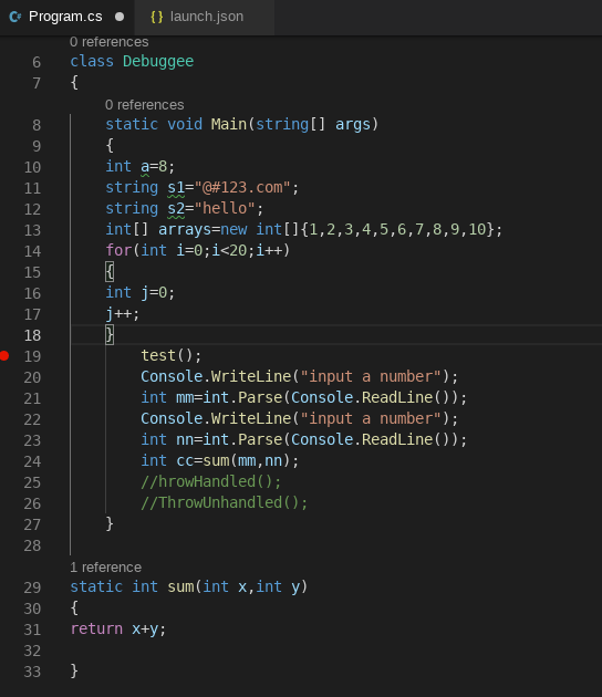 [C# extension] Variable name and value isn't added to the watch window ...