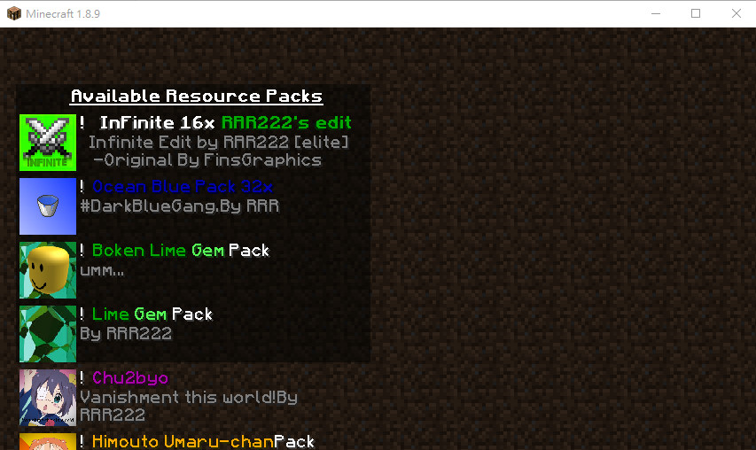 Texture Pack menu BUGGGGG · Issue #899 · sp614x/optifine · GitHub