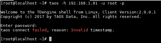 taos connect failed, reason: Invalid timestamp · Issue #3099 · taosdata ...