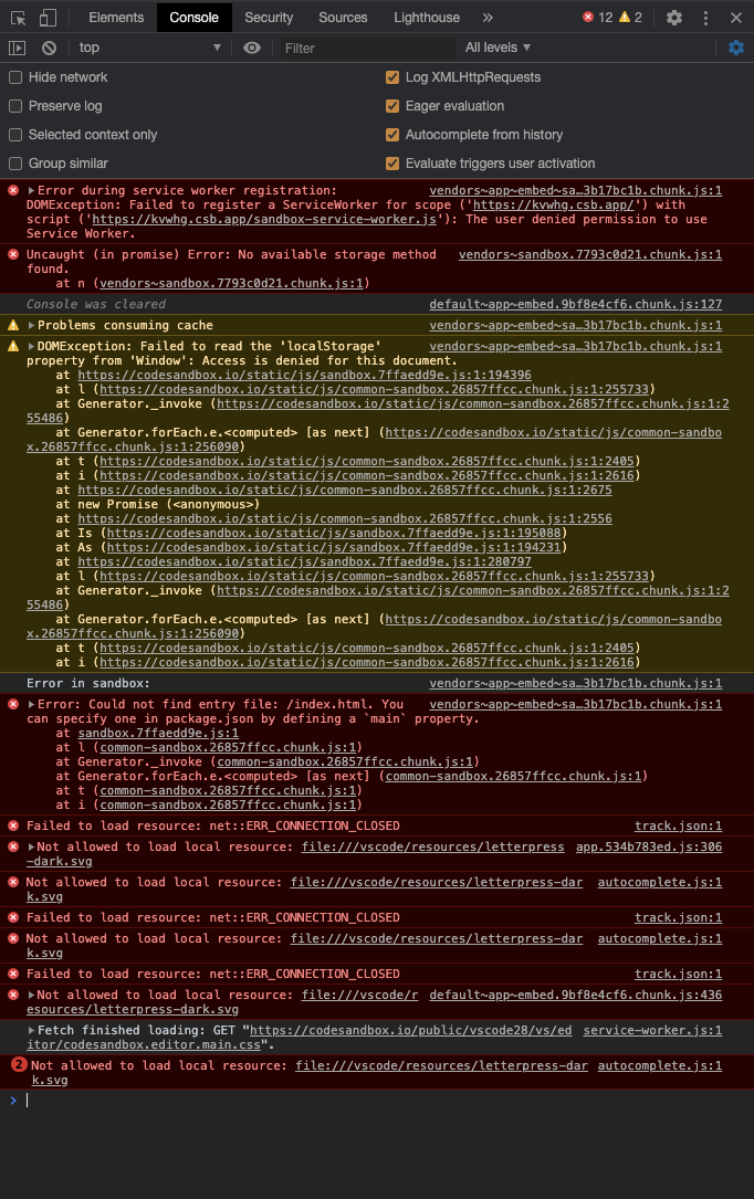 docs(readme) README usage codesandbox demo doesn't work · Issue 68