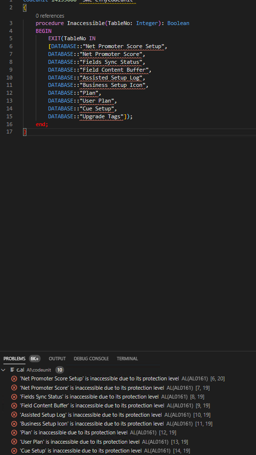 Table No. and Protection Level AL0161 · Issue #5579 · microsoft/AL · GitHub
